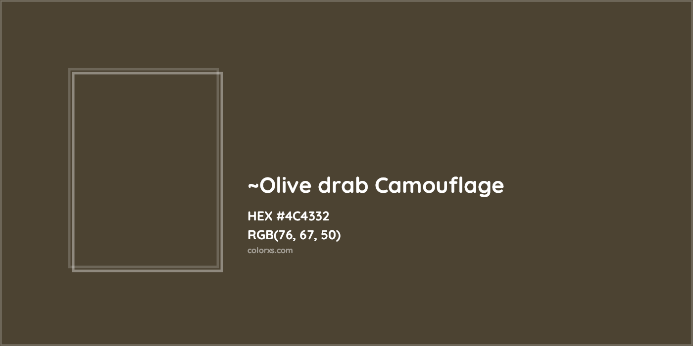 HEX #4C4332 Color Name, Color Code, Palettes, Similar Paints, Images