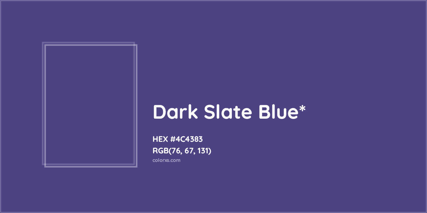 HEX #4C4383 Color Name, Color Code, Palettes, Similar Paints, Images