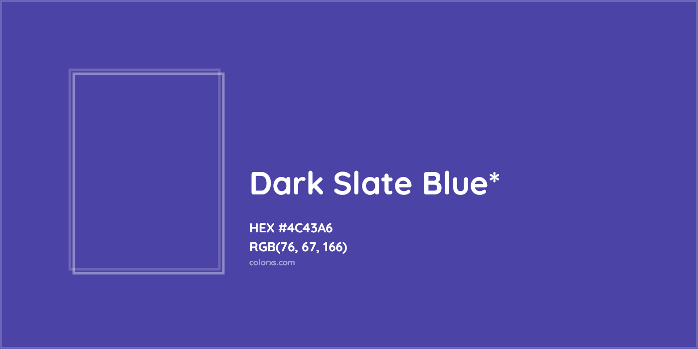 HEX #4C43A6 Color Name, Color Code, Palettes, Similar Paints, Images