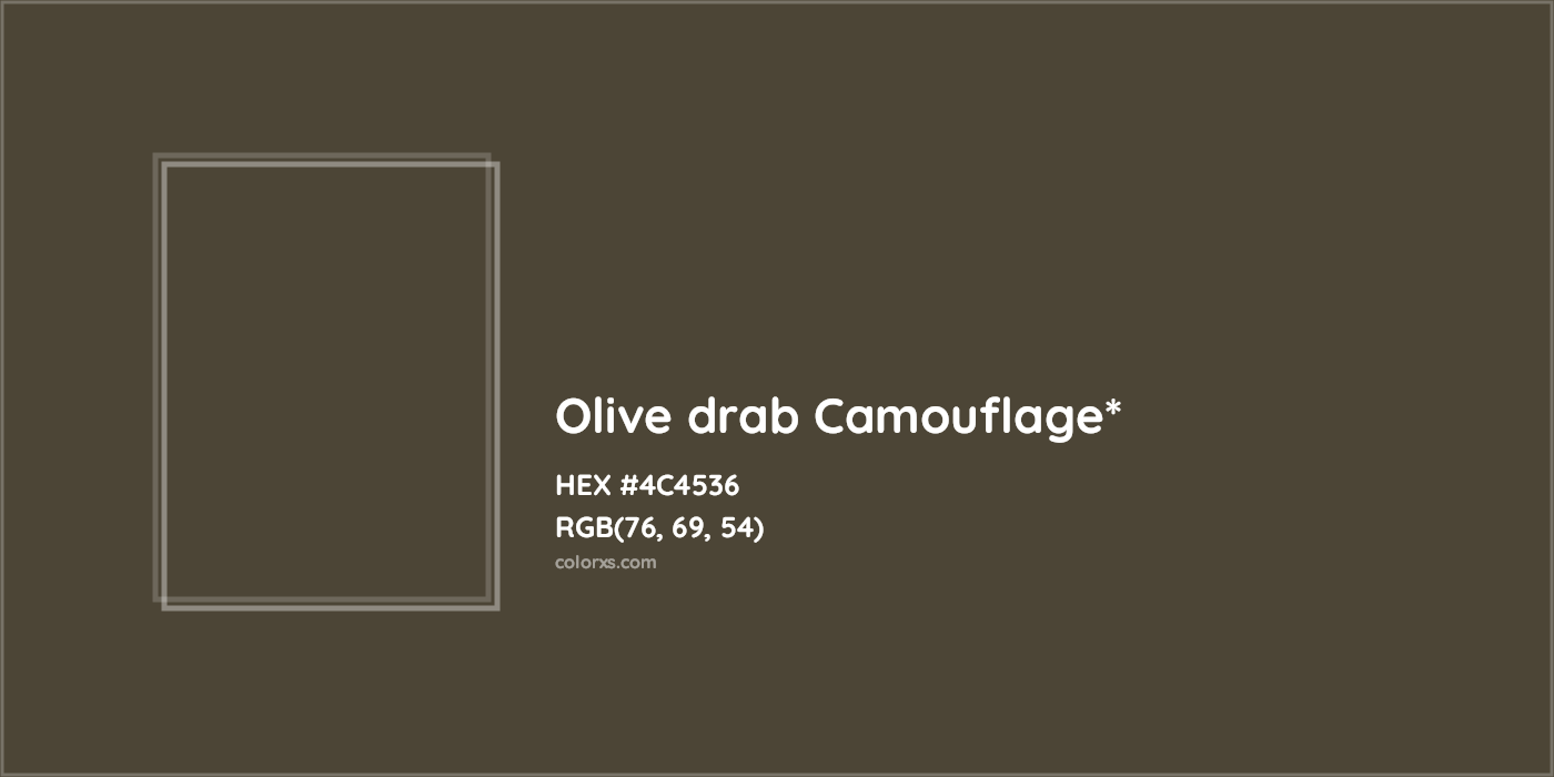 HEX #4C4536 Color Name, Color Code, Palettes, Similar Paints, Images