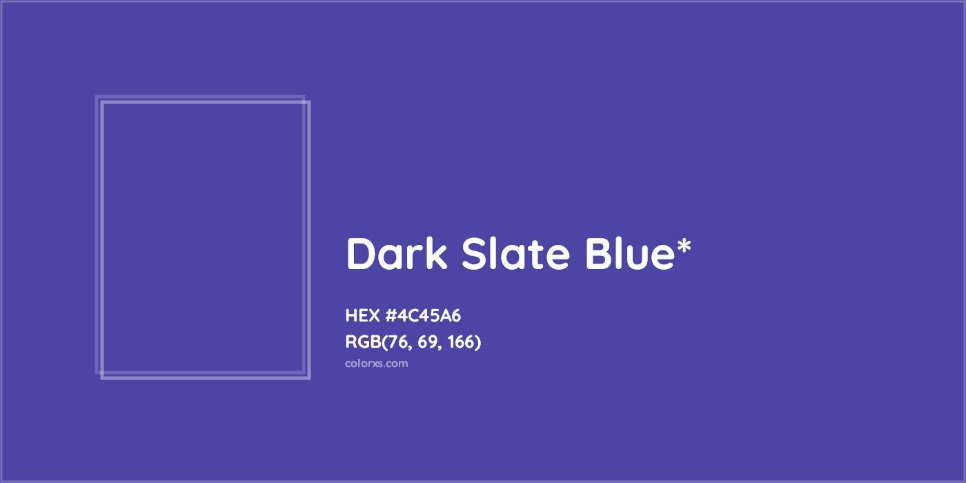 HEX #4C45A6 Color Name, Color Code, Palettes, Similar Paints, Images