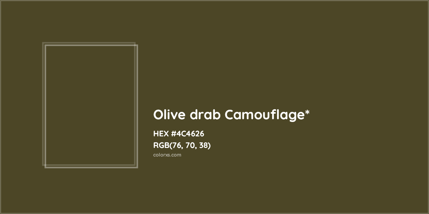 HEX #4C4626 Color Name, Color Code, Palettes, Similar Paints, Images