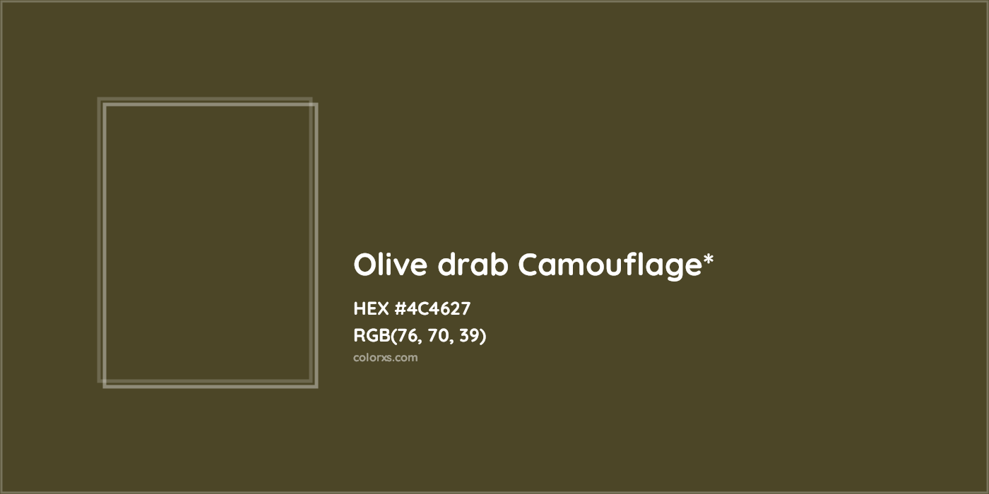 HEX #4C4627 Color Name, Color Code, Palettes, Similar Paints, Images