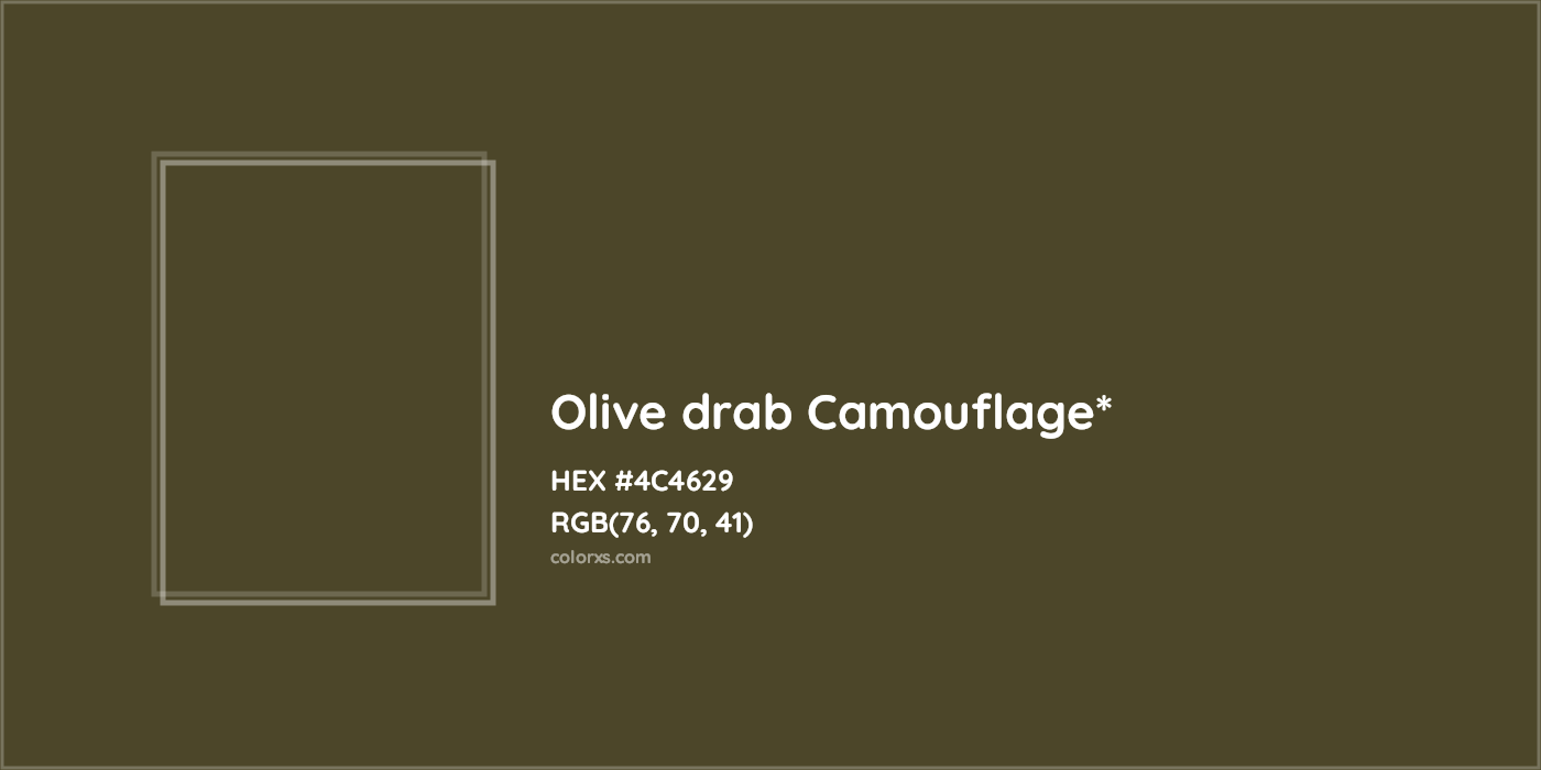 HEX #4C4629 Color Name, Color Code, Palettes, Similar Paints, Images