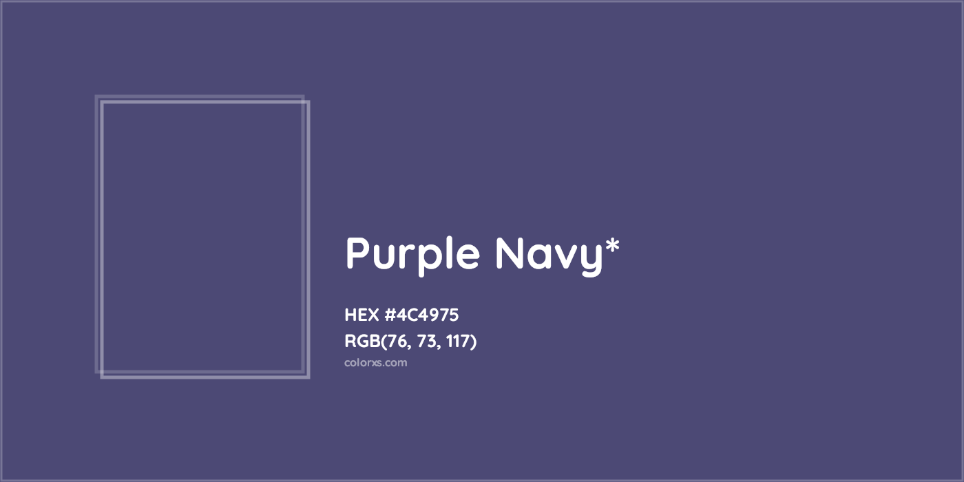 HEX #4C4975 Color Name, Color Code, Palettes, Similar Paints, Images