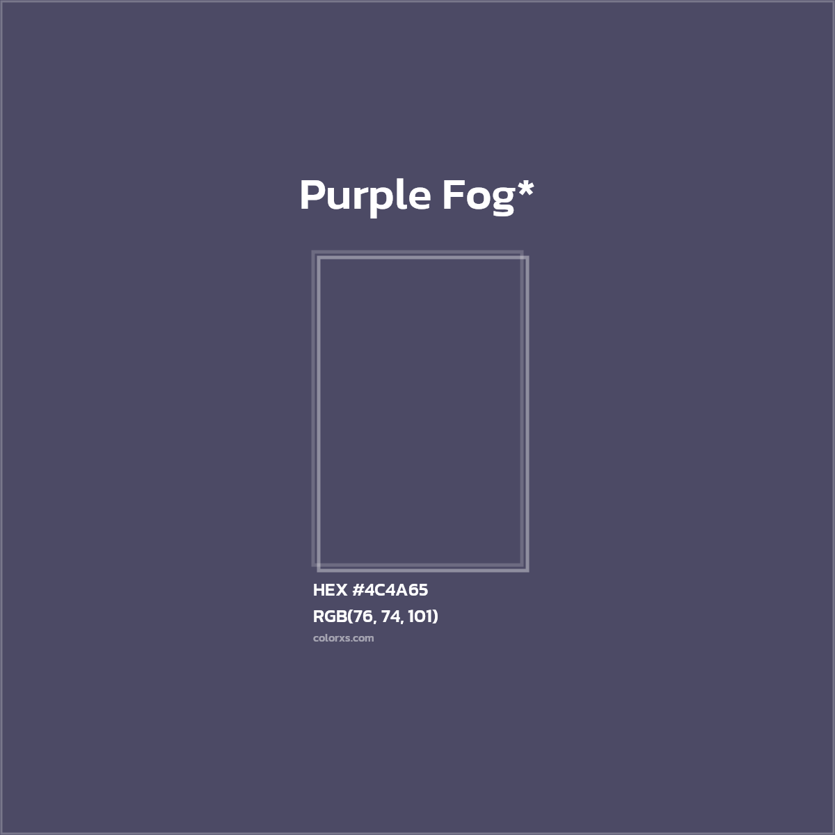 HEX #4C4A65 Color Name, Color Code, Palettes, Similar Paints, Images