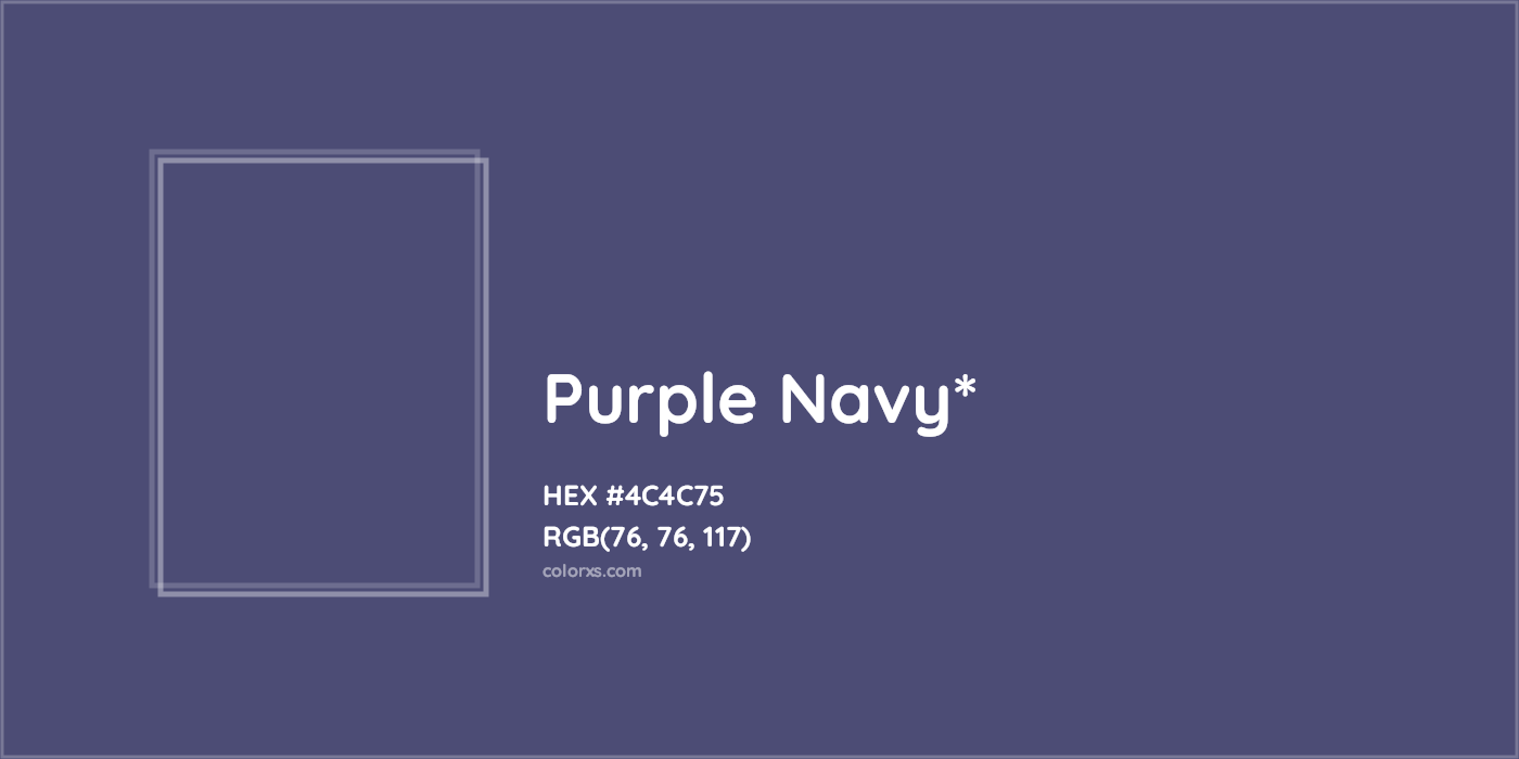 HEX #4C4C75 Color Name, Color Code, Palettes, Similar Paints, Images