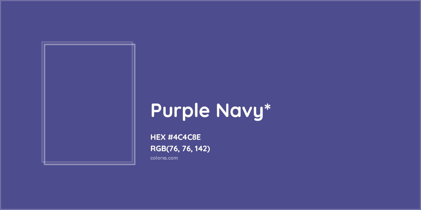 HEX #4C4C8E Color Name, Color Code, Palettes, Similar Paints, Images