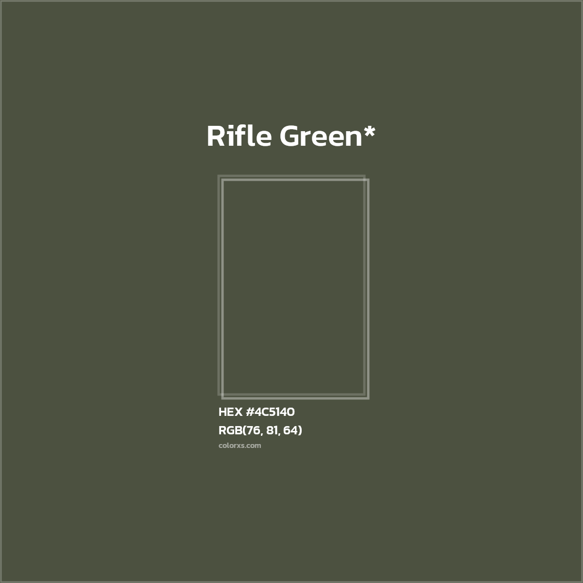 HEX #4C5140 Color Name, Color Code, Palettes, Similar Paints, Images