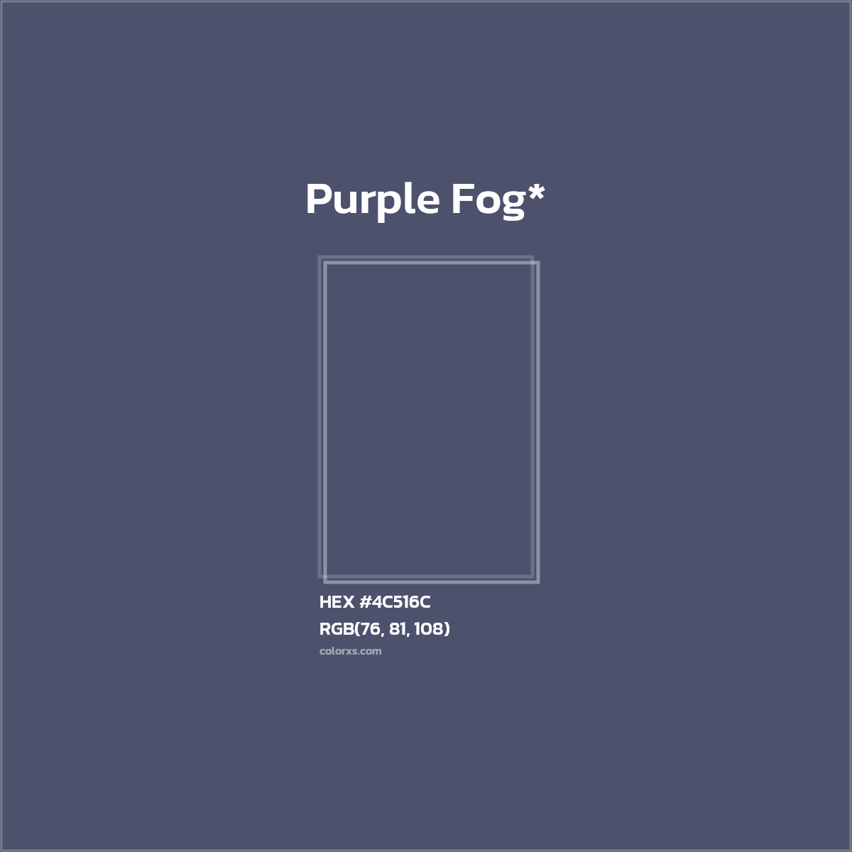 HEX #4C516C Color Name, Color Code, Palettes, Similar Paints, Images