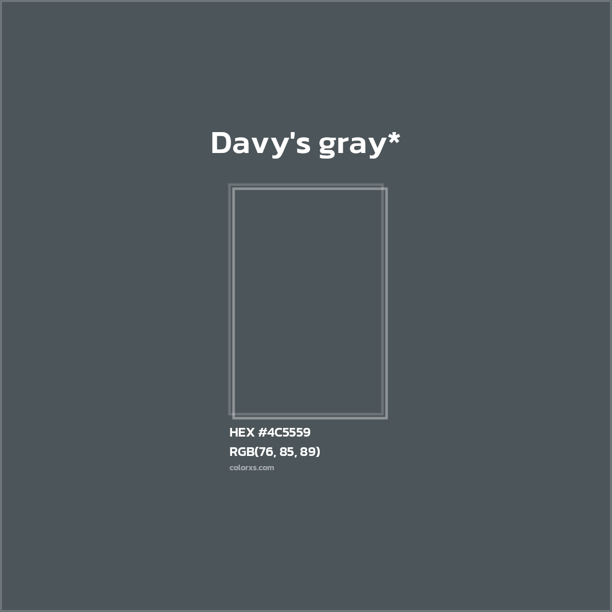 HEX #4C5559 Color Name, Color Code, Palettes, Similar Paints, Images
