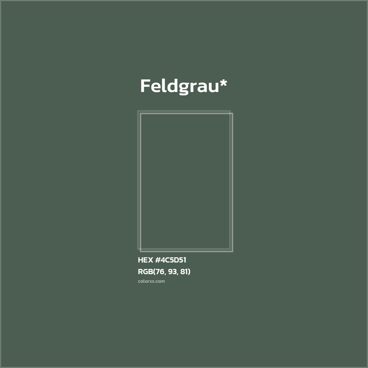 HEX #4C5D51 Color Name, Color Code, Palettes, Similar Paints, Images