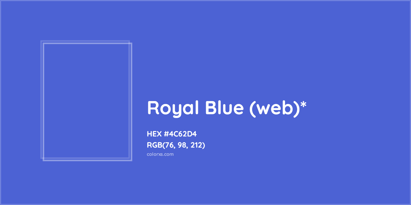 HEX #4C62D4 Color Name, Color Code, Palettes, Similar Paints, Images