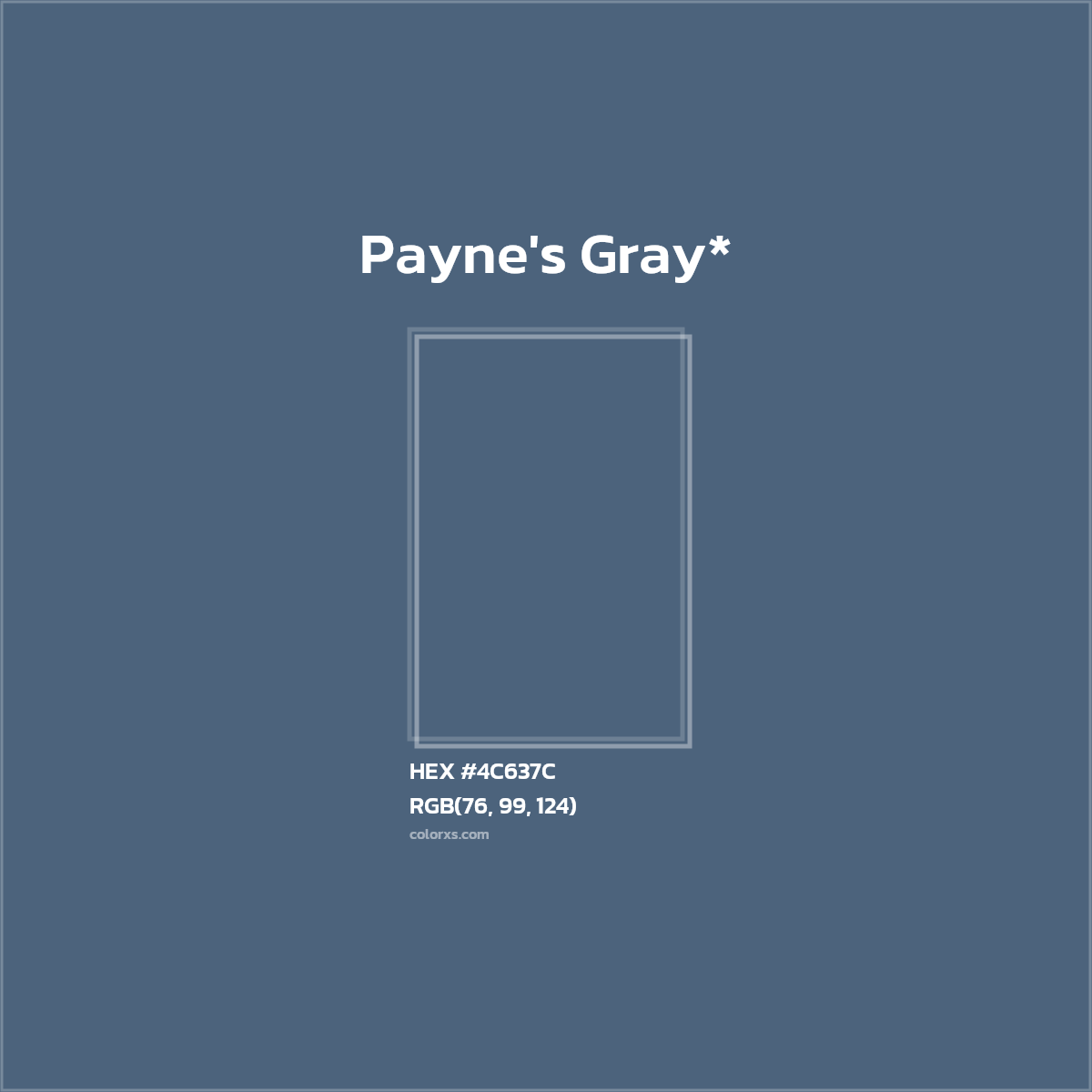 HEX #4C637C Color Name, Color Code, Palettes, Similar Paints, Images