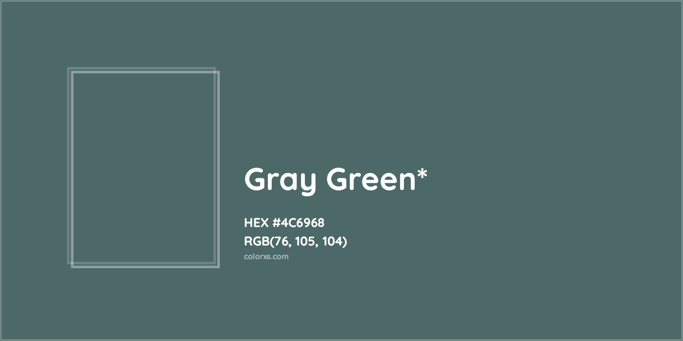 HEX #4C6968 Color Name, Color Code, Palettes, Similar Paints, Images