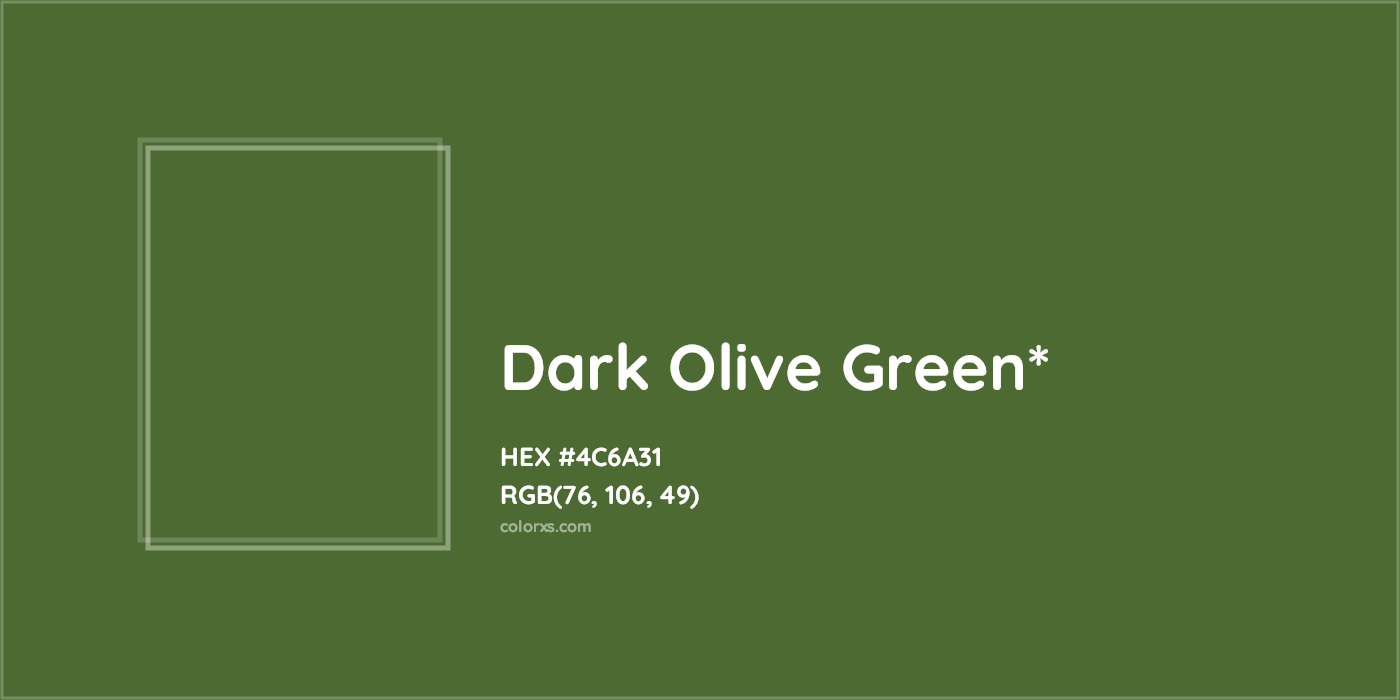 HEX #4C6A31 Color Name, Color Code, Palettes, Similar Paints, Images