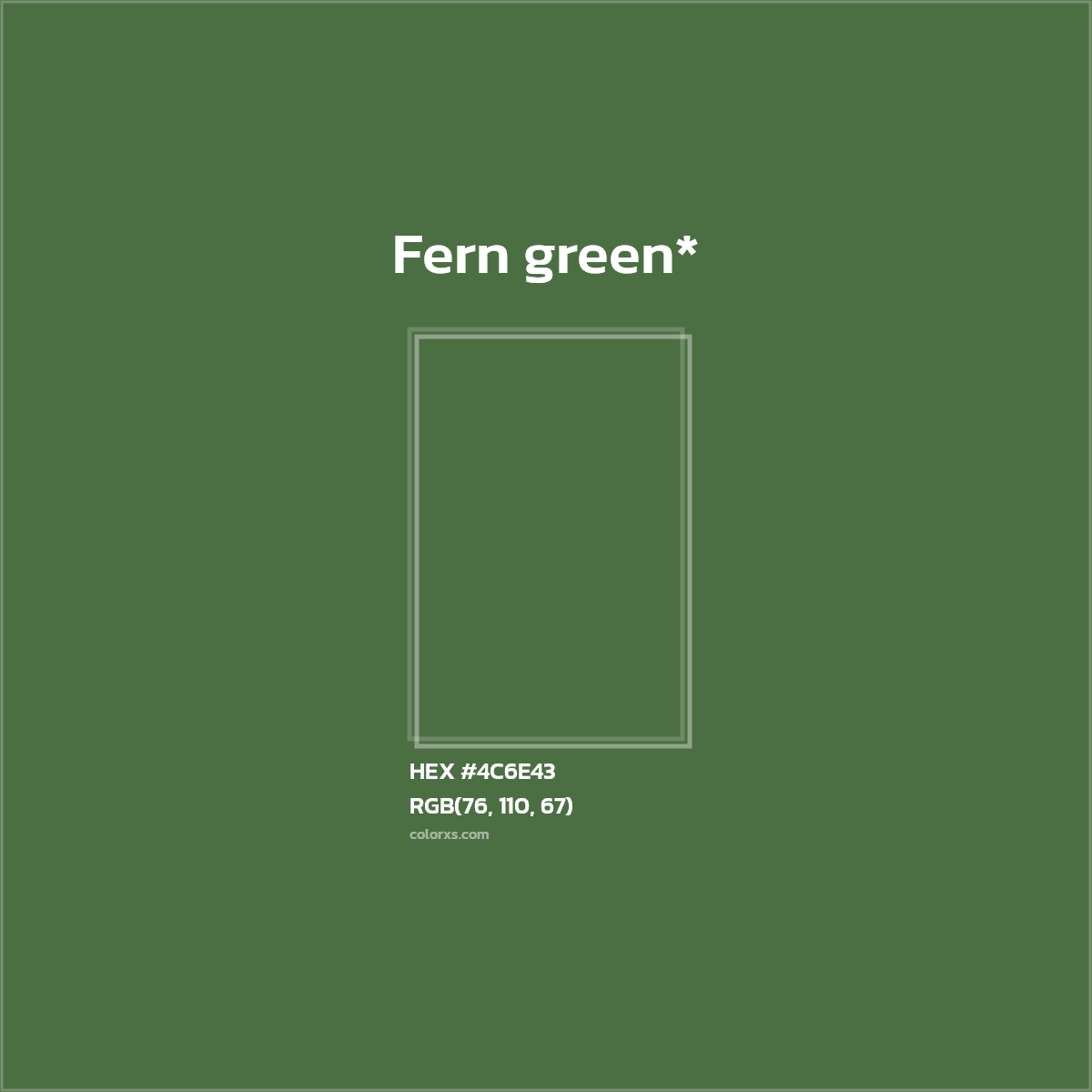 HEX #4C6E43 Color Name, Color Code, Palettes, Similar Paints, Images