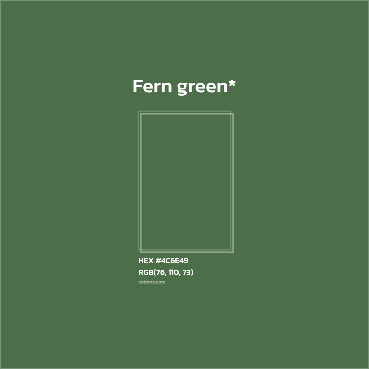 HEX #4C6E49 Color Name, Color Code, Palettes, Similar Paints, Images