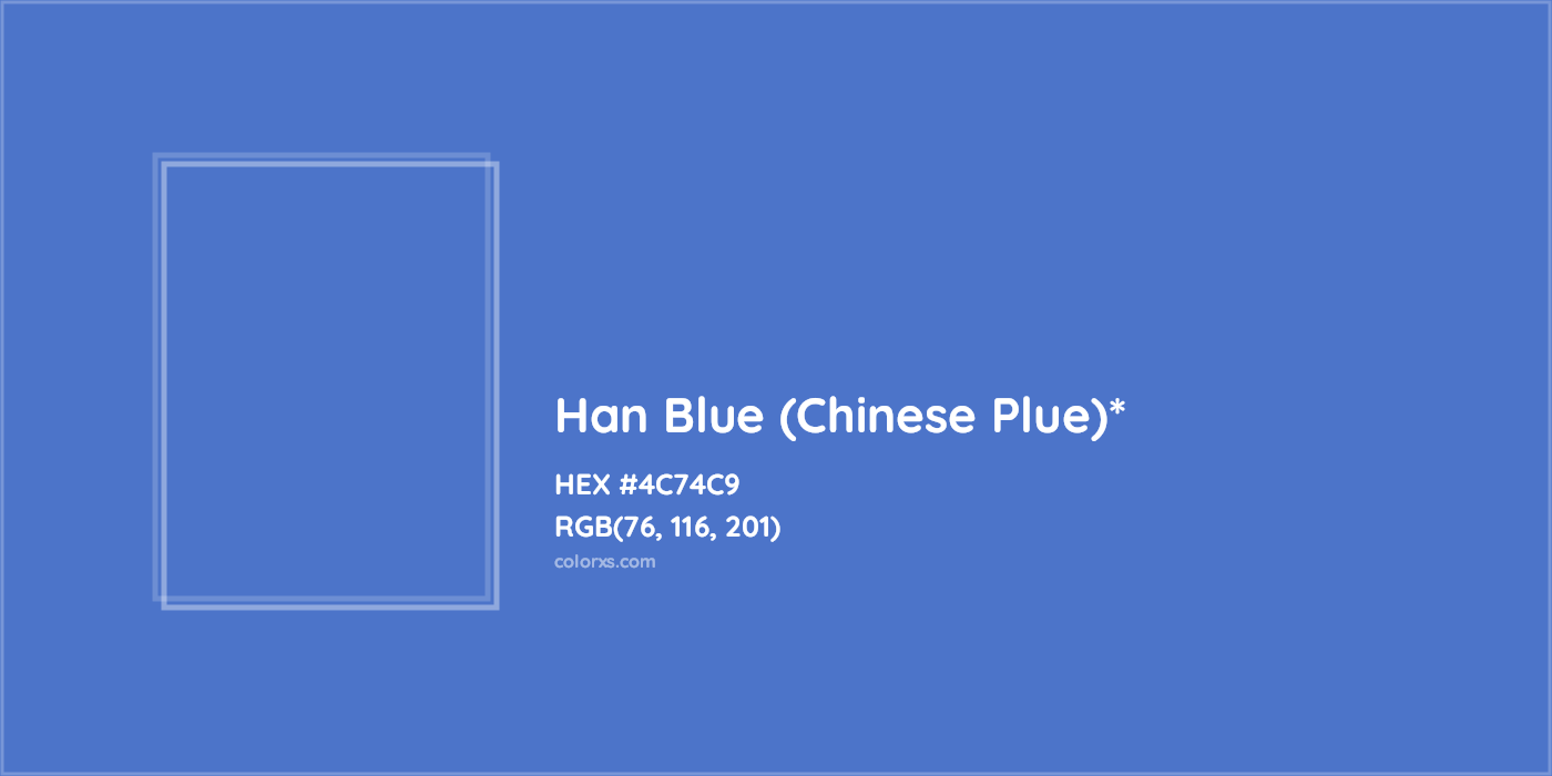 HEX #4C74C9 Color Name, Color Code, Palettes, Similar Paints, Images