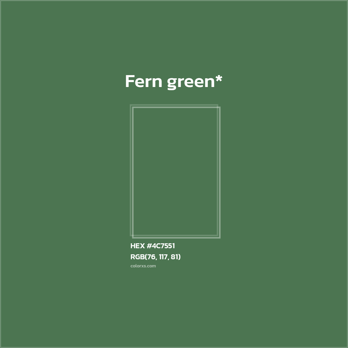 HEX #4C7551 Color Name, Color Code, Palettes, Similar Paints, Images