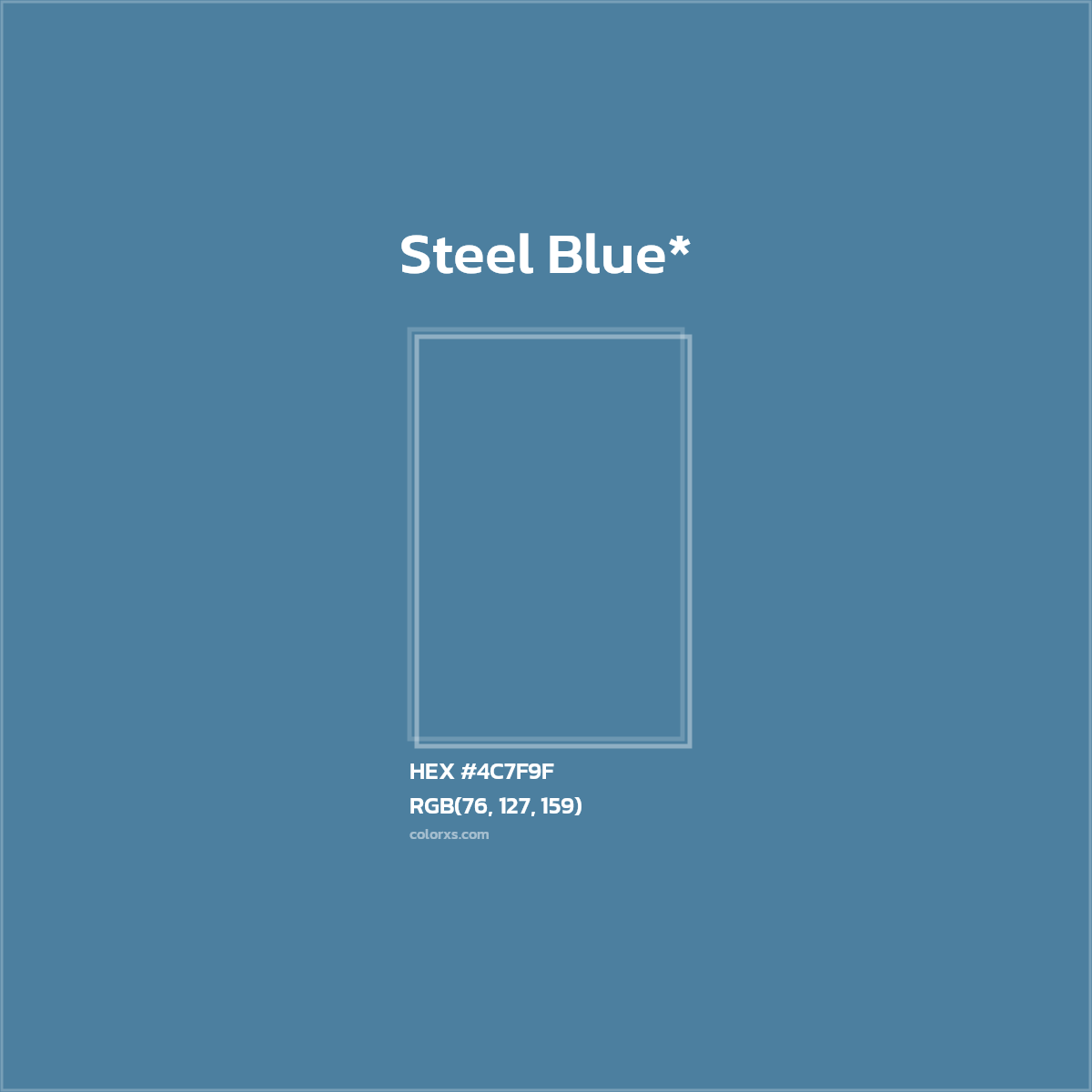 HEX #4C7F9F Color Name, Color Code, Palettes, Similar Paints, Images