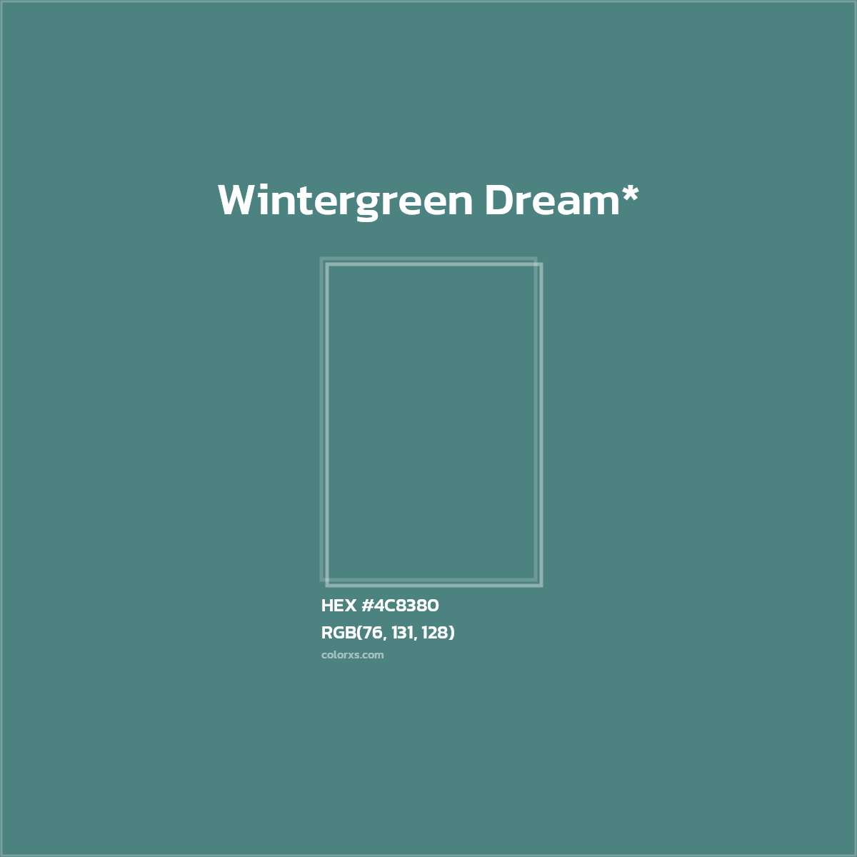 HEX #4C8380 Color Name, Color Code, Palettes, Similar Paints, Images