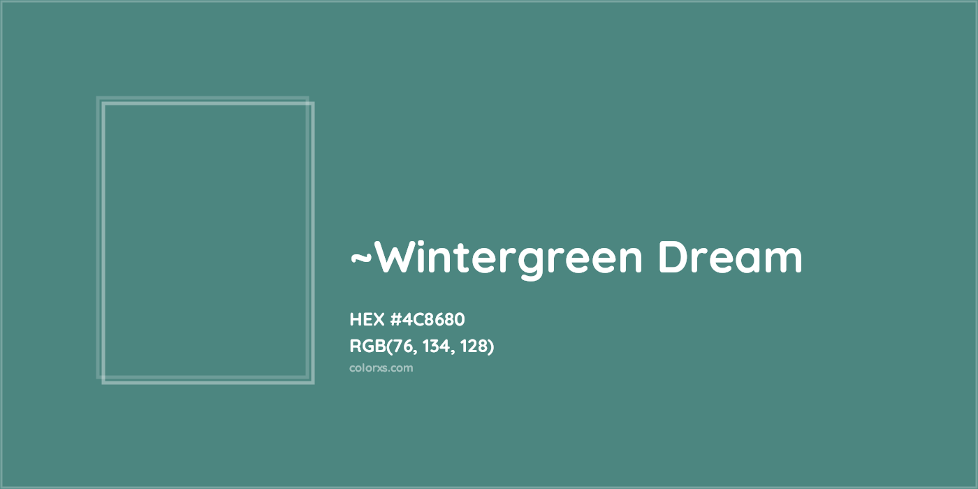 HEX #4C8680 Color Name, Color Code, Palettes, Similar Paints, Images