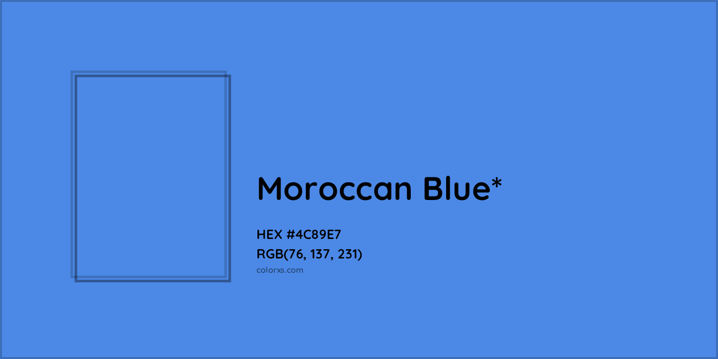 HEX #4C89E7 Color Name, Color Code, Palettes, Similar Paints, Images