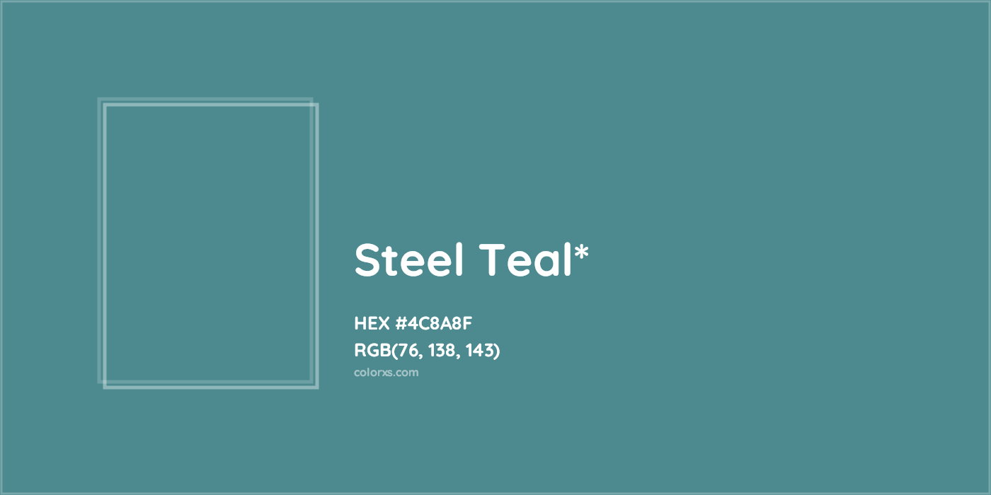 HEX #4C8A8F Color Name, Color Code, Palettes, Similar Paints, Images
