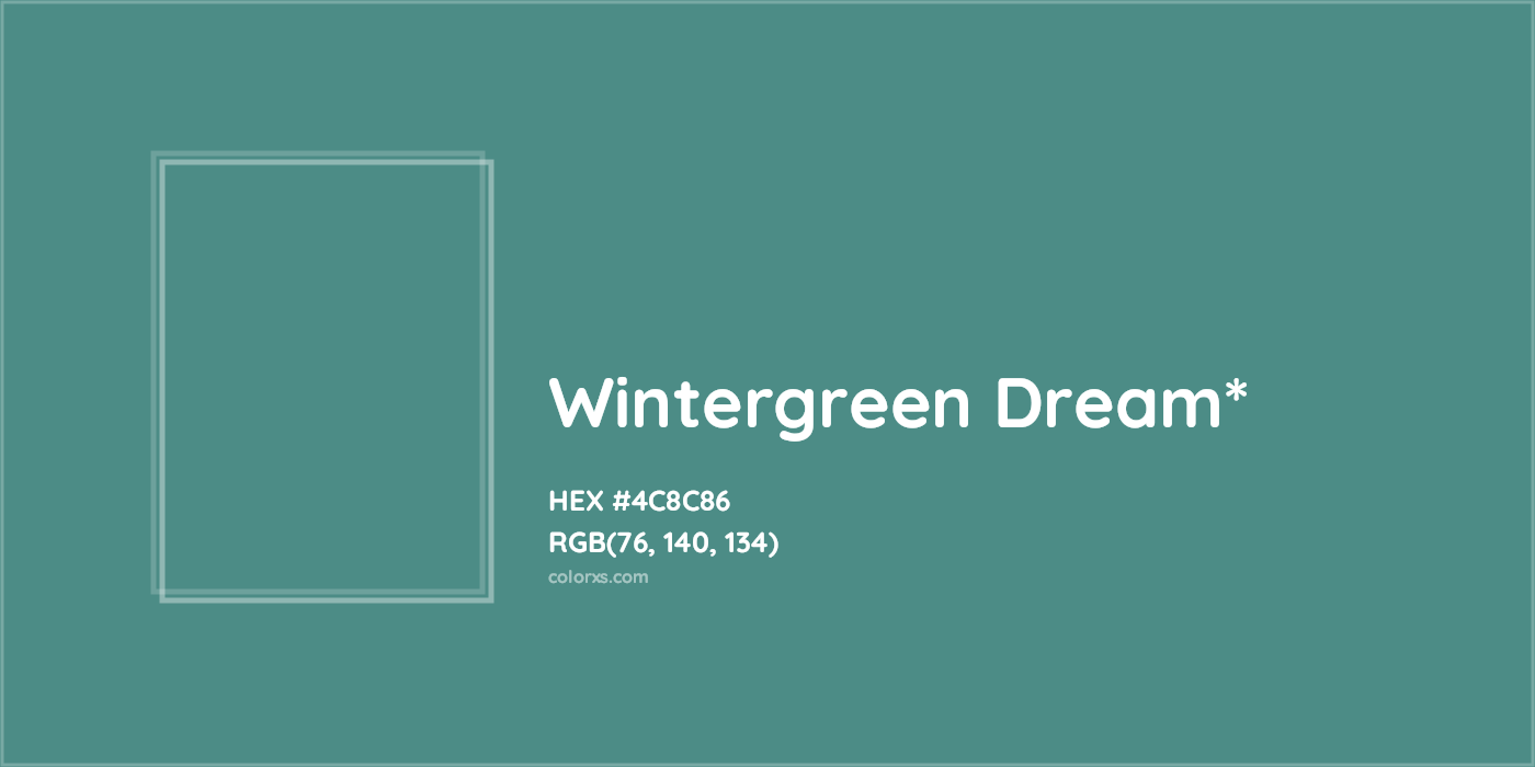 HEX #4C8C86 Color Name, Color Code, Palettes, Similar Paints, Images