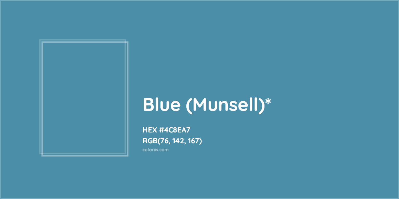 HEX #4C8EA7 Color Name, Color Code, Palettes, Similar Paints, Images
