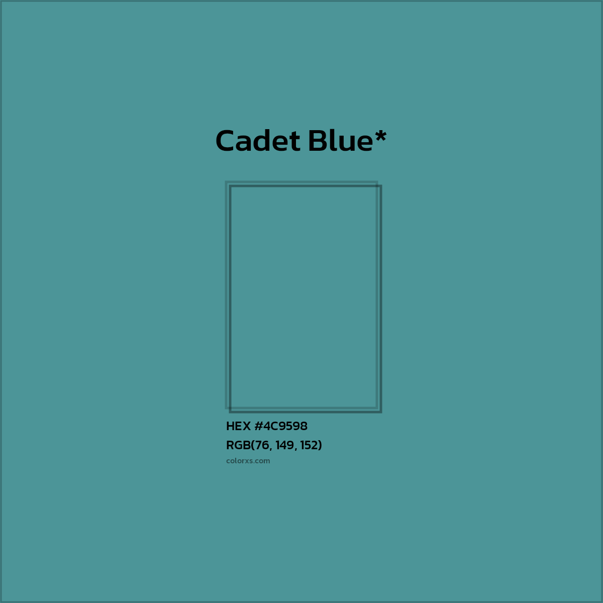 HEX #4C9598 Color Name, Color Code, Palettes, Similar Paints, Images