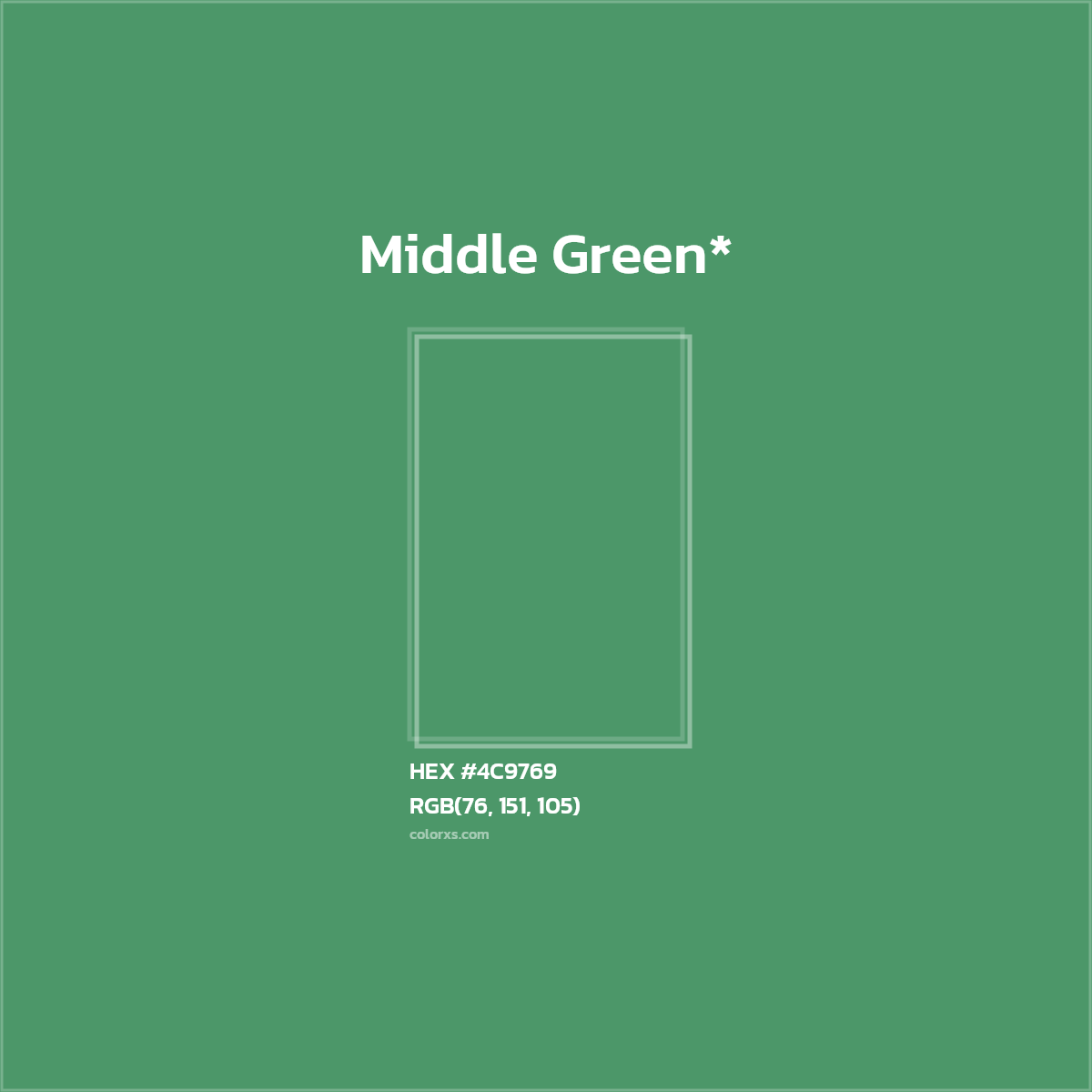 HEX #4C9769 Color Name, Color Code, Palettes, Similar Paints, Images