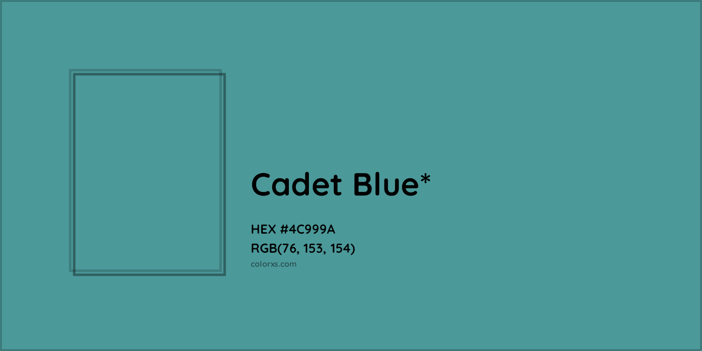 HEX #4C999A Color Name, Color Code, Palettes, Similar Paints, Images