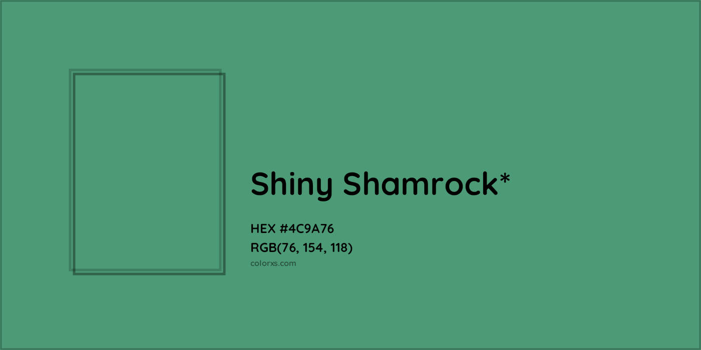 HEX #4C9A76 Color Name, Color Code, Palettes, Similar Paints, Images