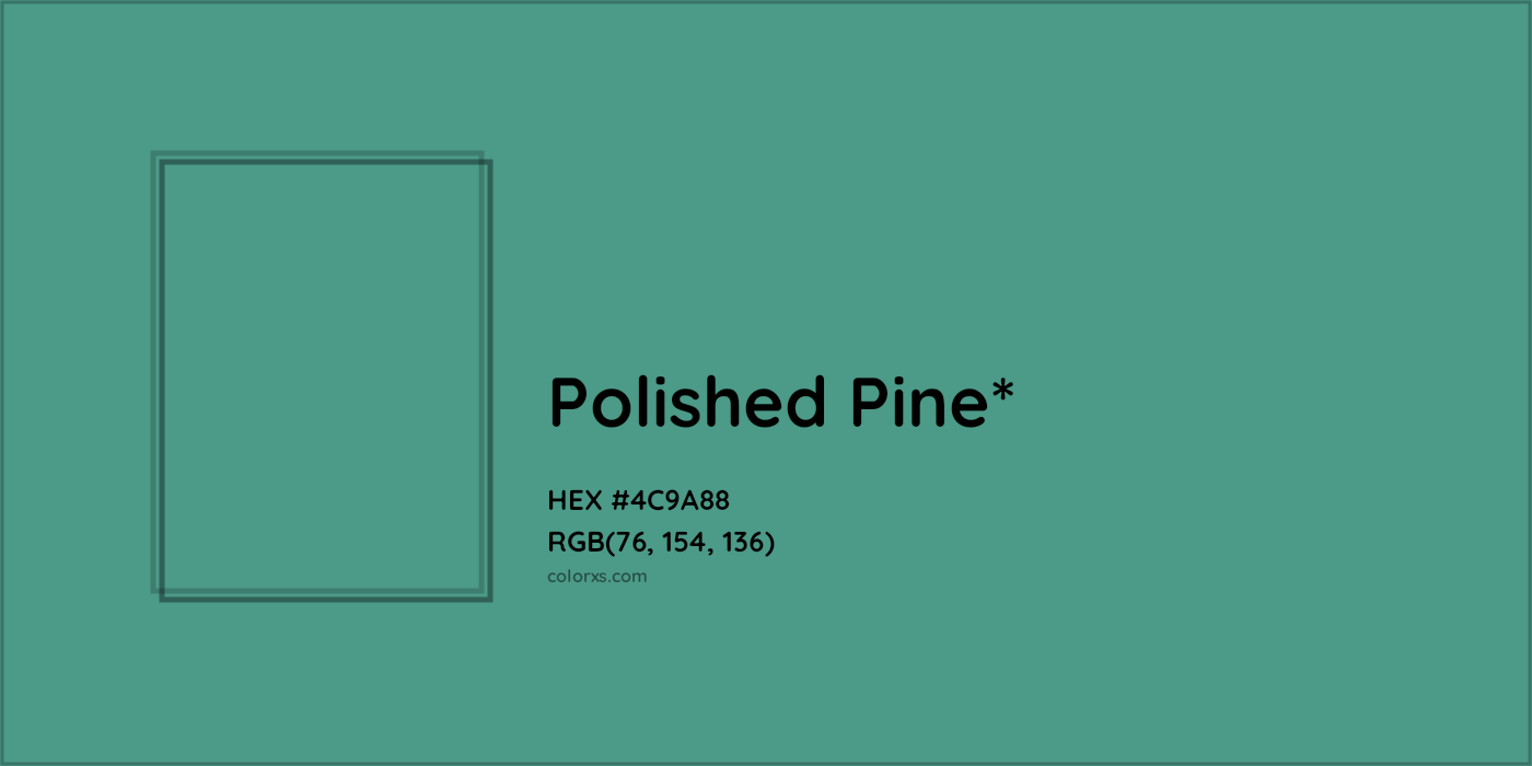 HEX #4C9A88 Color Name, Color Code, Palettes, Similar Paints, Images
