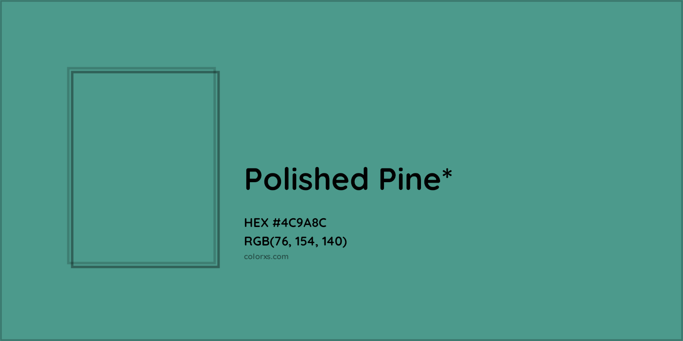 HEX #4C9A8C Color Name, Color Code, Palettes, Similar Paints, Images
