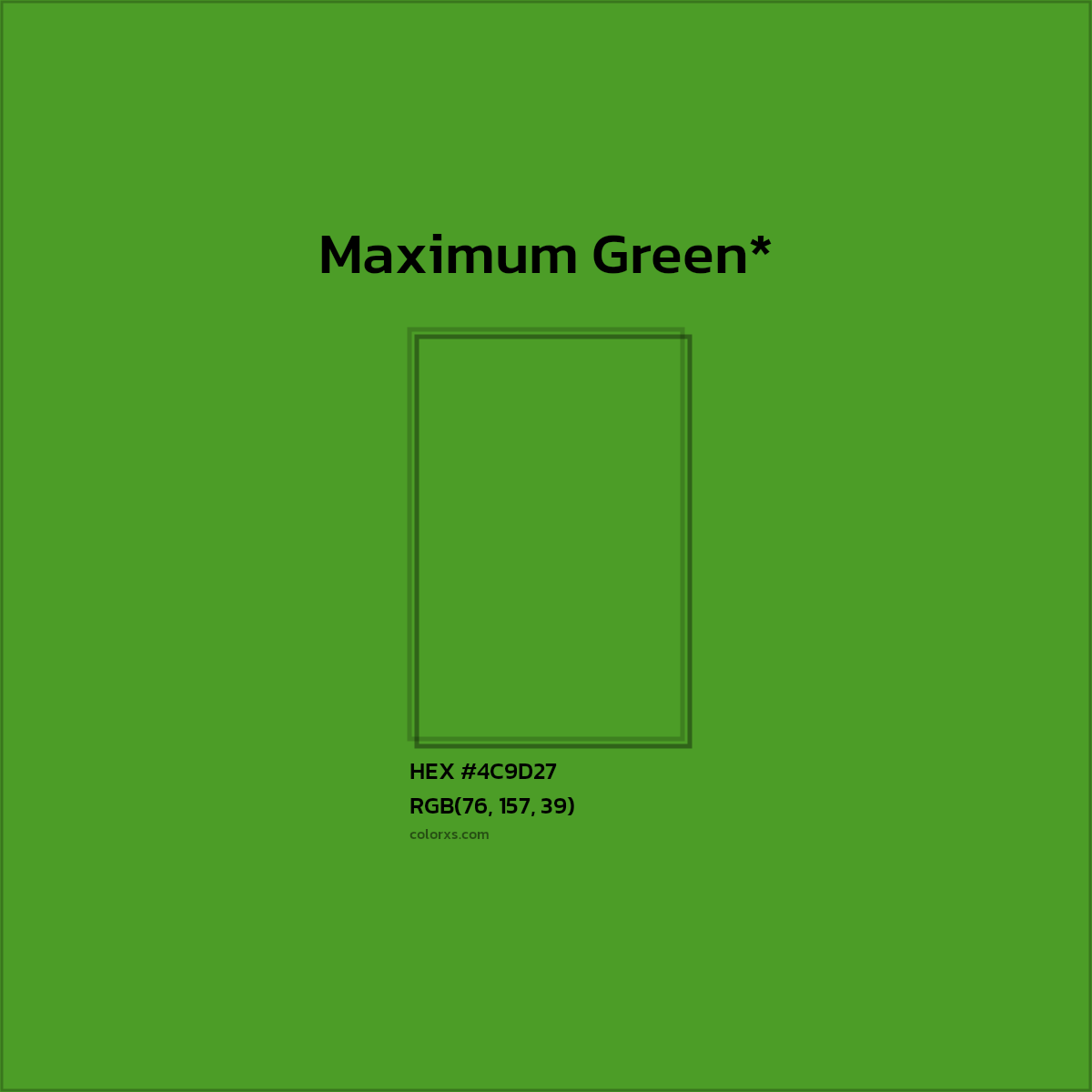 HEX #4C9D27 Color Name, Color Code, Palettes, Similar Paints, Images