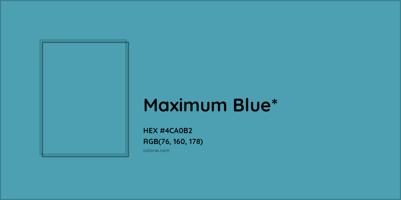 HEX #4CA0B2 Color Name, Color Code, Palettes, Similar Paints, Images