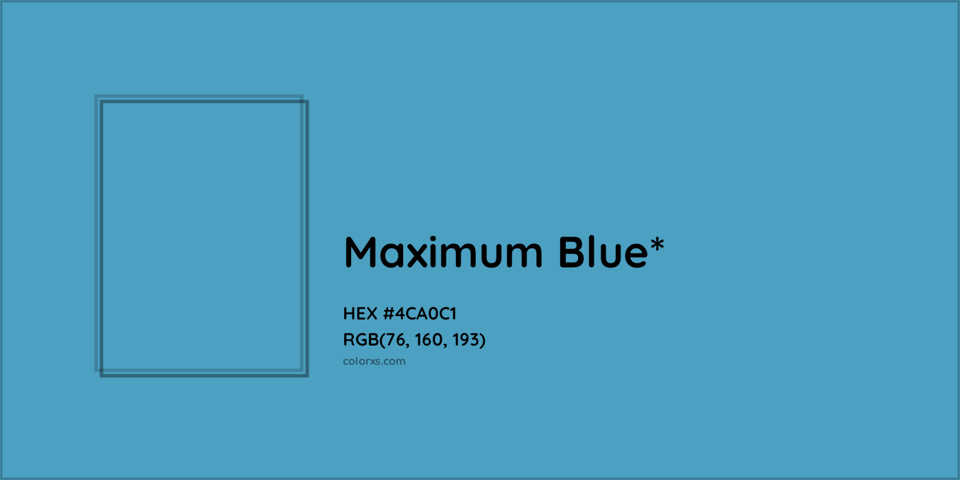 HEX #4CA0C1 Color Name, Color Code, Palettes, Similar Paints, Images