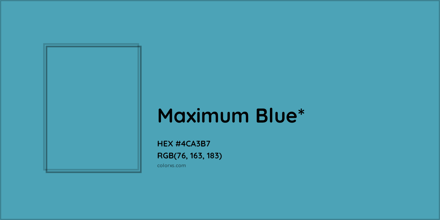 HEX #4CA3B7 Color Name, Color Code, Palettes, Similar Paints, Images