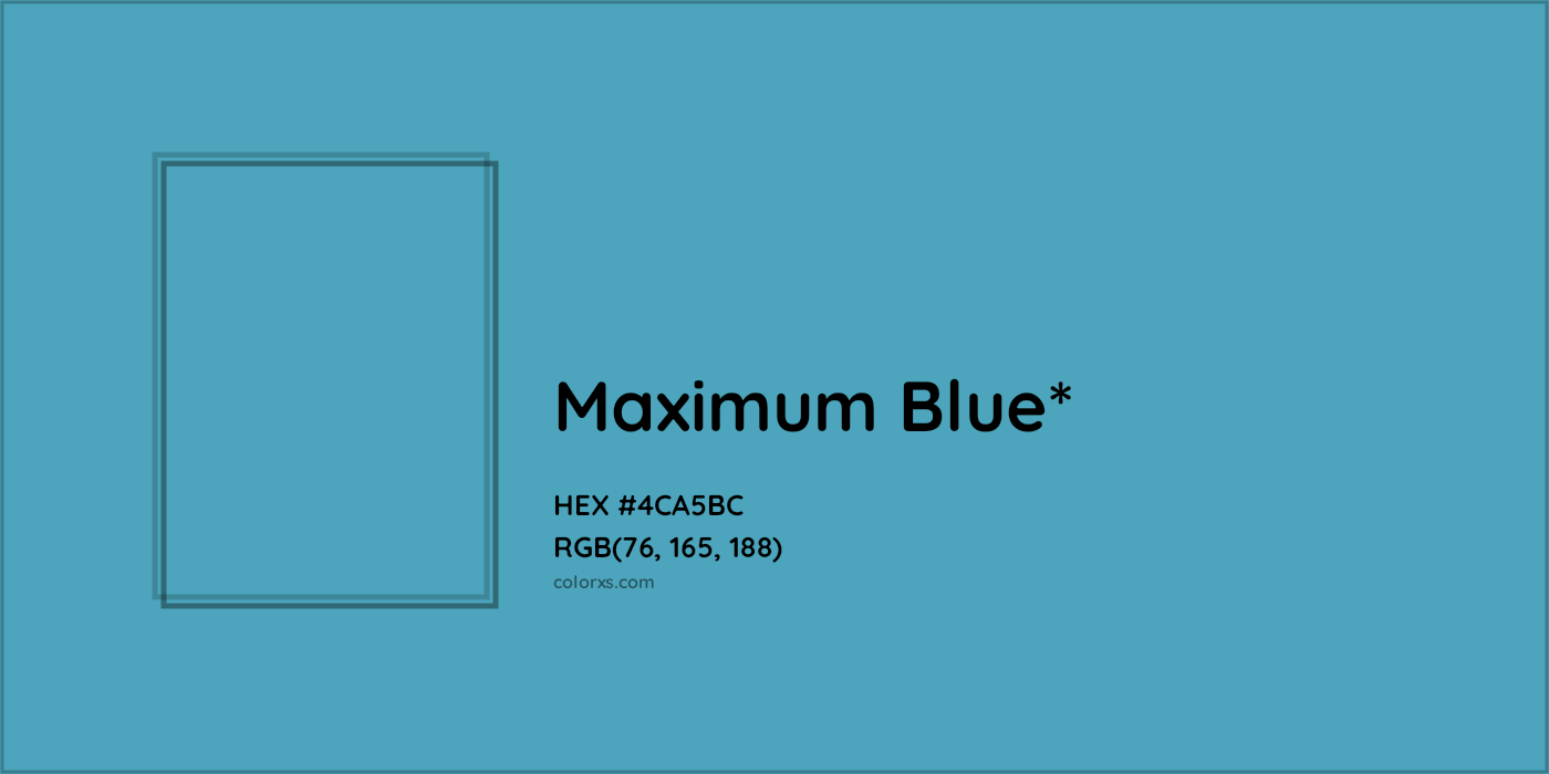 HEX #4CA5BC Color Name, Color Code, Palettes, Similar Paints, Images