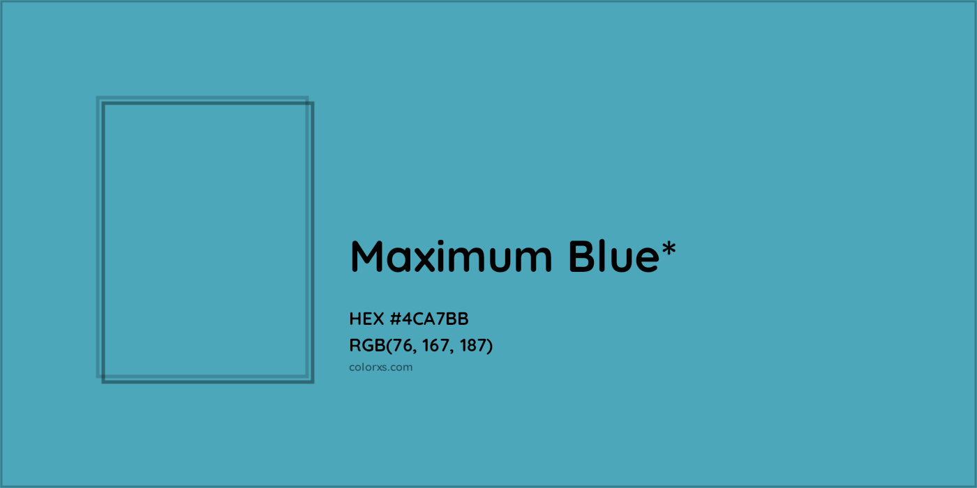 HEX #4CA7BB Color Name, Color Code, Palettes, Similar Paints, Images