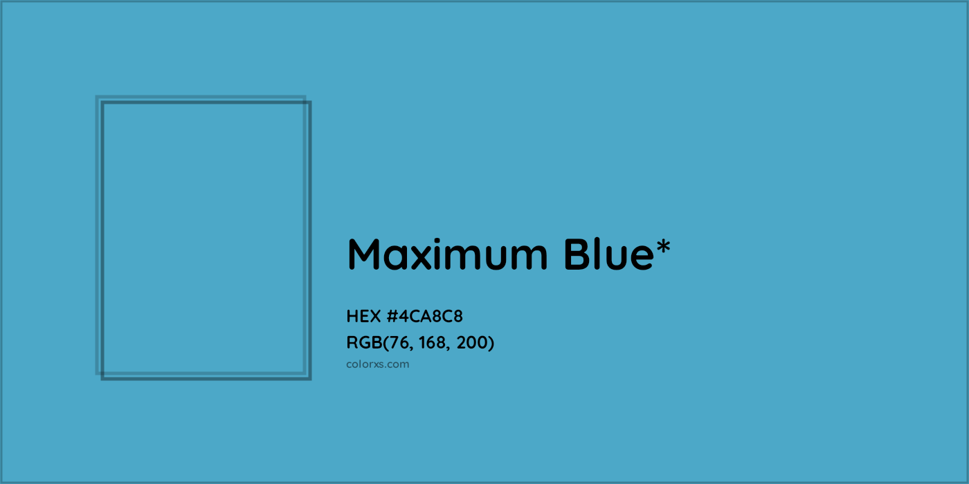 HEX #4CA8C8 Color Name, Color Code, Palettes, Similar Paints, Images