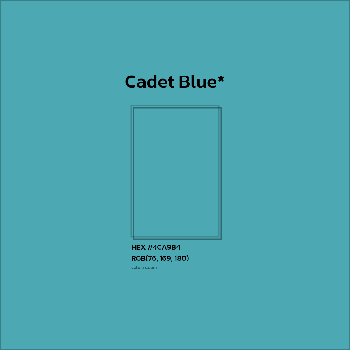 HEX #4CA9B4 Color Name, Color Code, Palettes, Similar Paints, Images