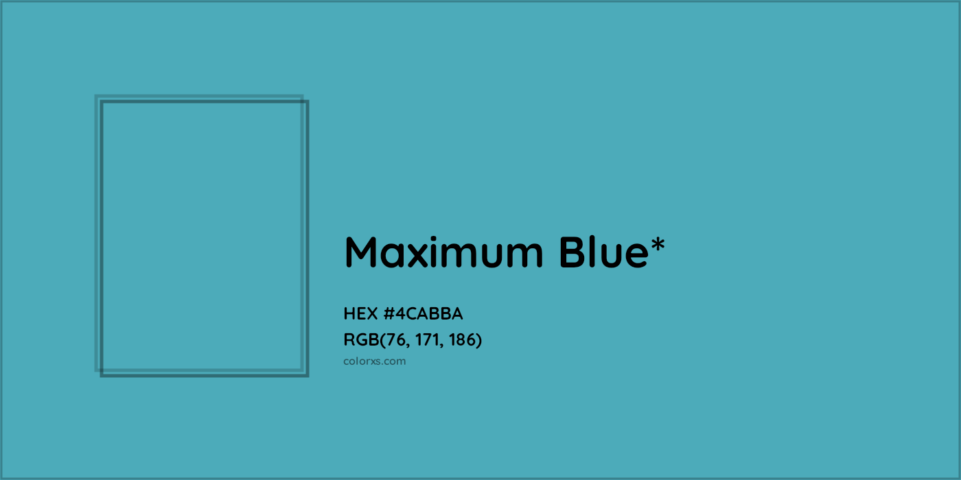 HEX #4CABBA Color Name, Color Code, Palettes, Similar Paints, Images