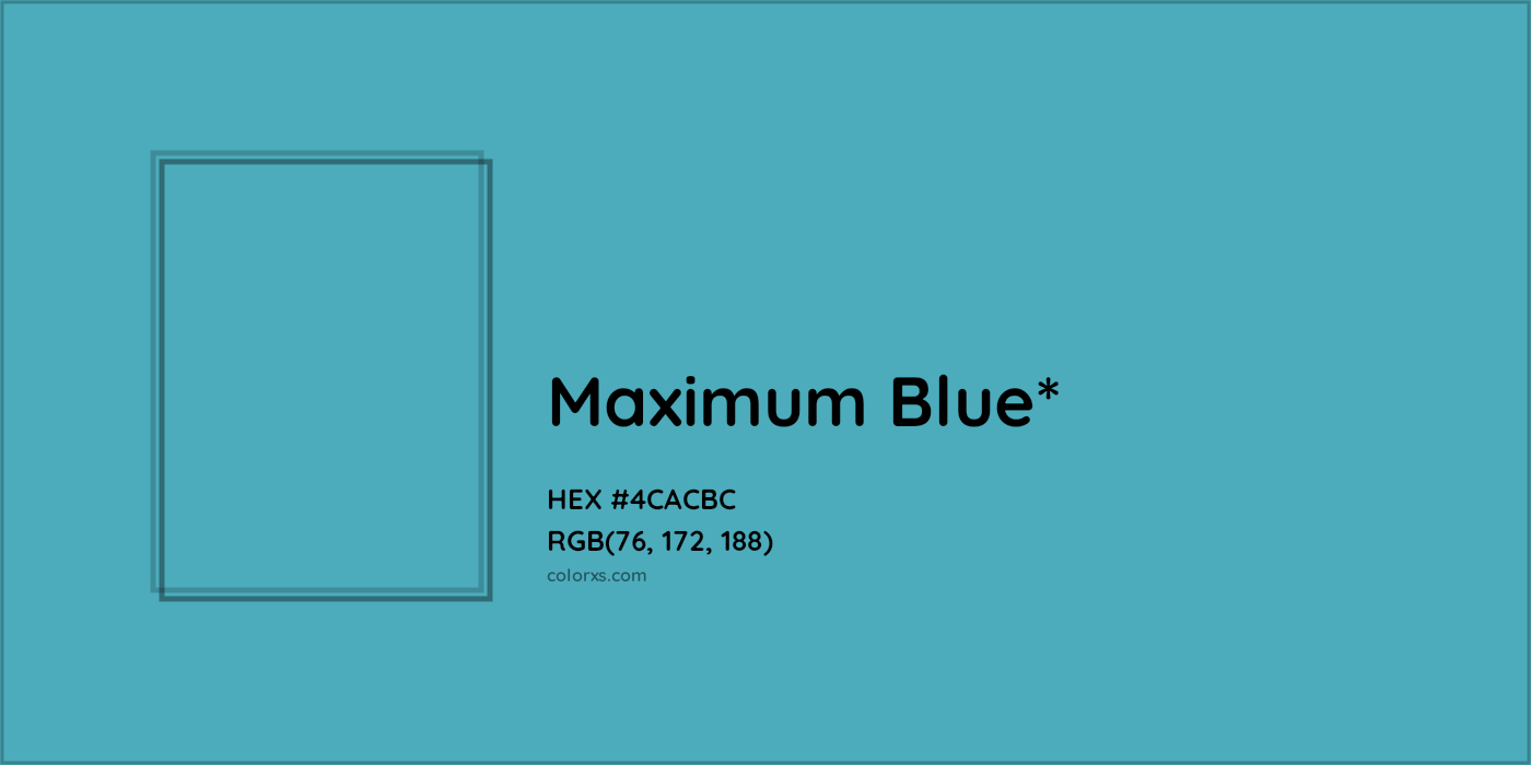 HEX #4CACBC Color Name, Color Code, Palettes, Similar Paints, Images