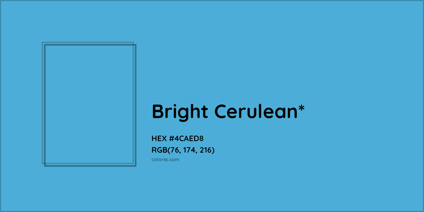 HEX #4CAED8 Color Name, Color Code, Palettes, Similar Paints, Images