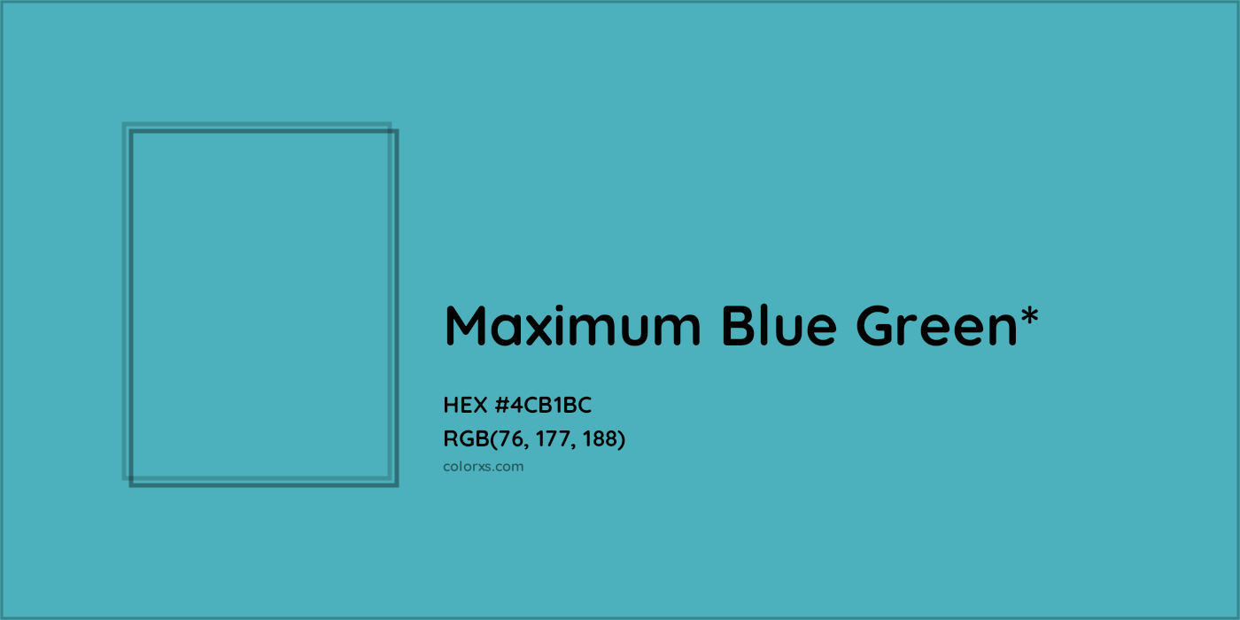 HEX #4CB1BC Color Name, Color Code, Palettes, Similar Paints, Images