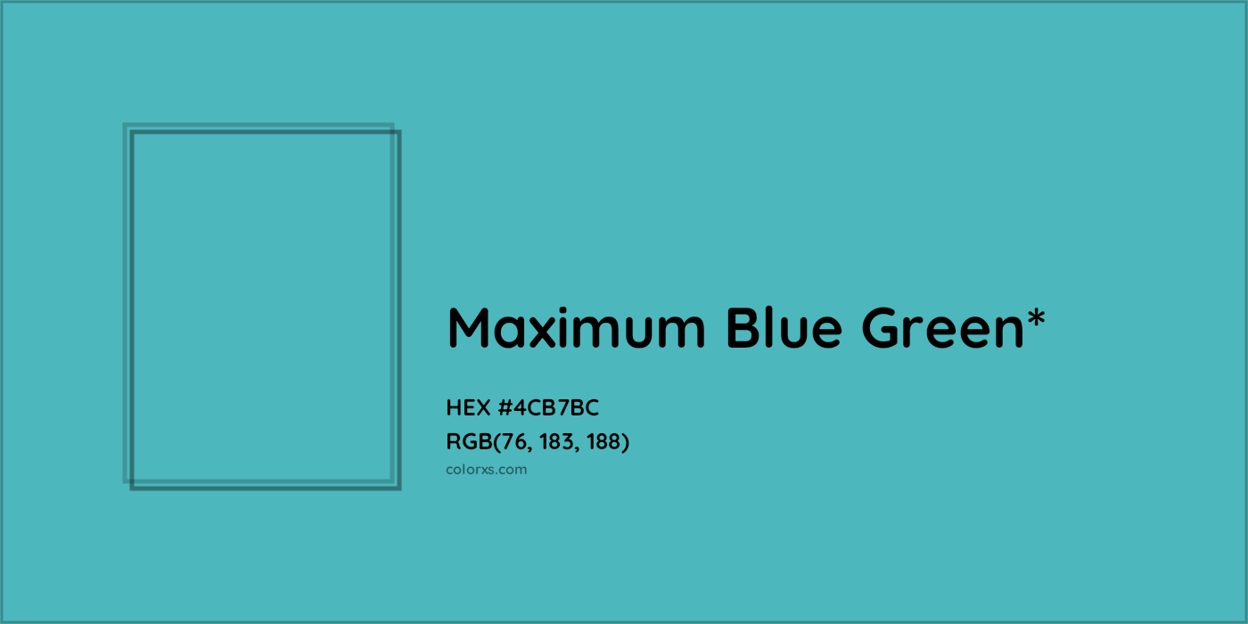 HEX #4CB7BC Color Name, Color Code, Palettes, Similar Paints, Images